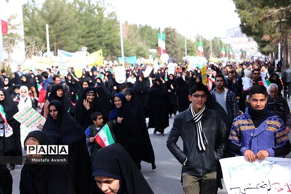 مراسم راهپیمایی 22 بهمن در شهرستان بیرجند