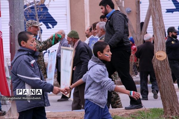 مراسم راهپیمایی 22 بهمن  در شهرستان بشرویه  خراسان جنوبی