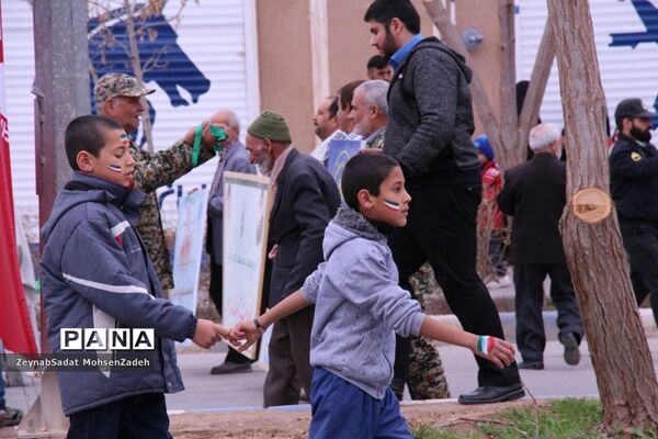 مراسم راهپیمایی 22 بهمن  در شهرستان بشرویه  خراسان جنوبی