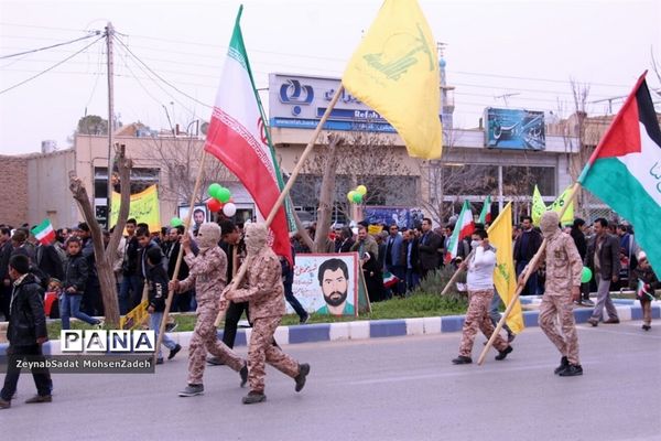 مراسم راهپیمایی 22 بهمن  در شهرستان بشرویه  خراسان جنوبی
