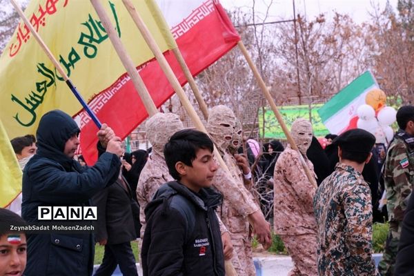 مراسم راهپیمایی 22 بهمن  در شهرستان بشرویه  خراسان جنوبی