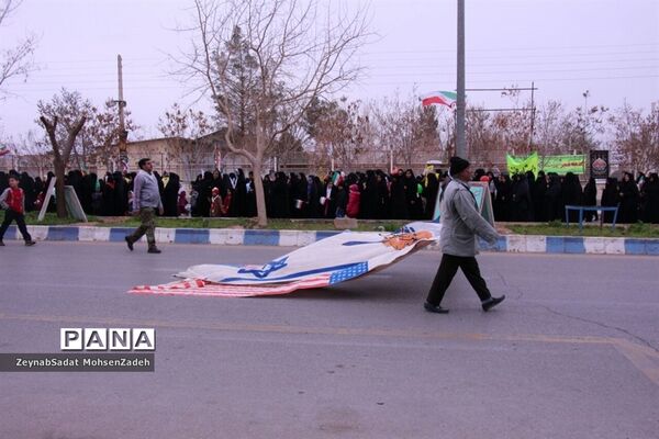 مراسم راهپیمایی 22 بهمن  در شهرستان بشرویه  خراسان جنوبی