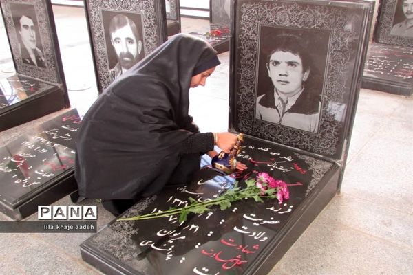 غبار روبی گلزار شهدا شهرستان نی ریز