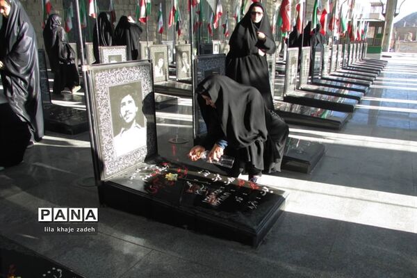 غبار روبی گلزار شهدا شهرستان نی ریز