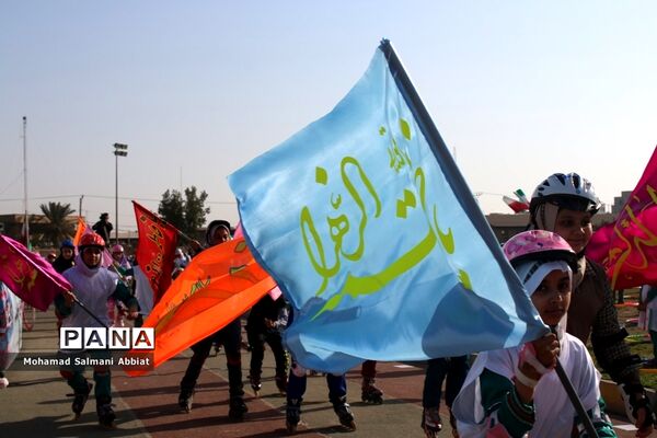 همایش دانش آموزی ۳۰۰۰نفری همیاران ورزش در ناحیه یک اهواز