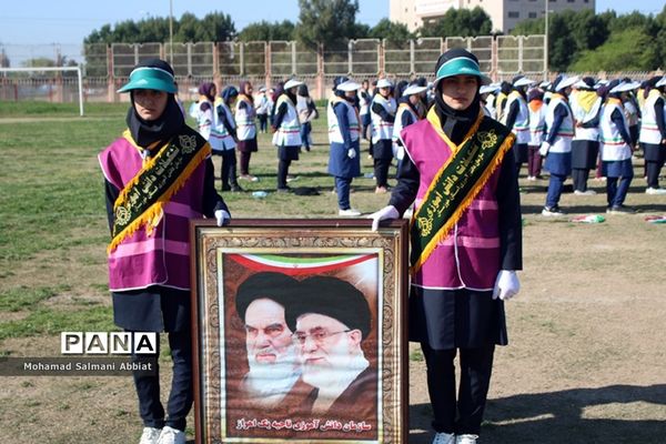 مانور  مشترک 2000نفری یاوران انقلاب نواحی یک و سه اهواز، کارون و باوی