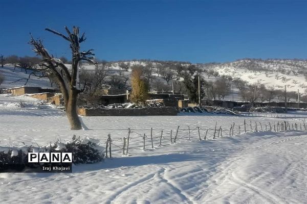 روستای سررگ از توابع شهرستان دهدز در خوزستان سپید پوش شد