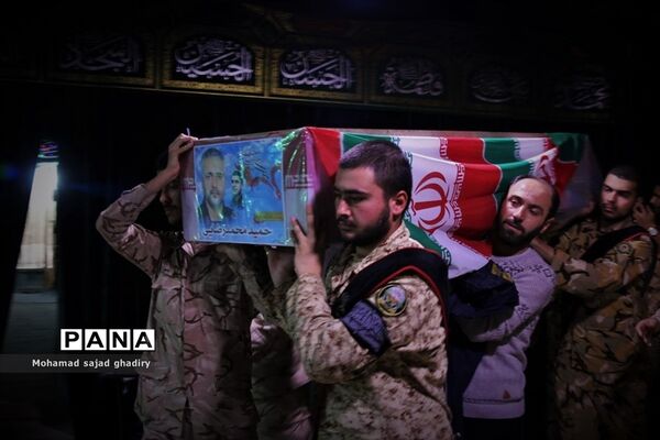 وداع با پیکر شهید مدافع حرم حمید محمدرضایی