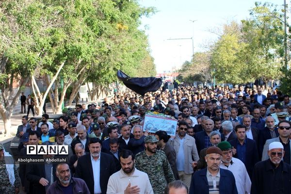 تشییع پیکر سه شهید گمنام در بوشهر-1