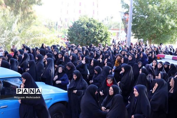 تشییع پیکر پاک  و مطهره شهید گمنام در پایگاه دوم دریایی  بوشهر