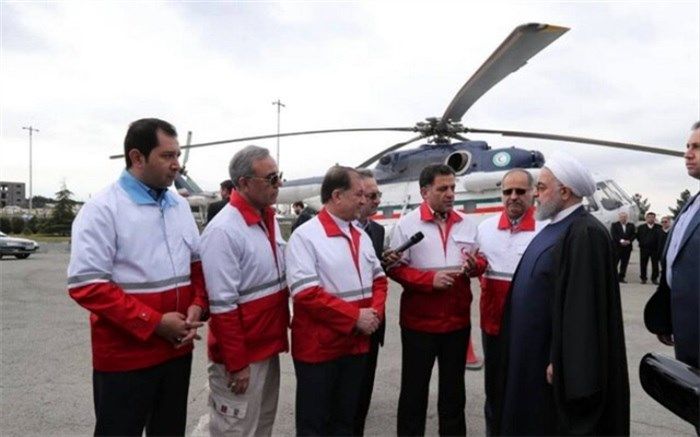 بازدید سرزده روحانی از ایستگاه سلامت اورژانس در بزرگراه تهران-کرج