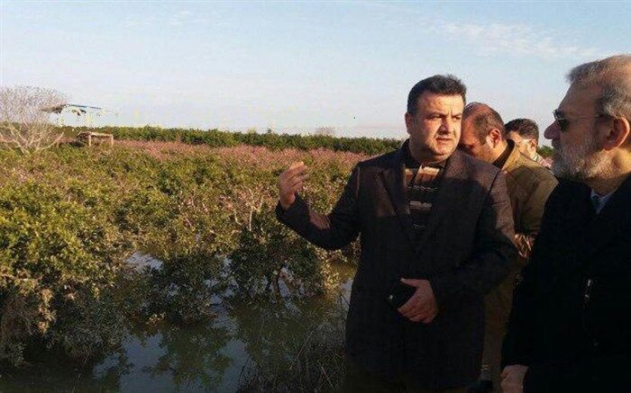 لاریجانی از مناطق سیل زده مازندران بازدید کرد