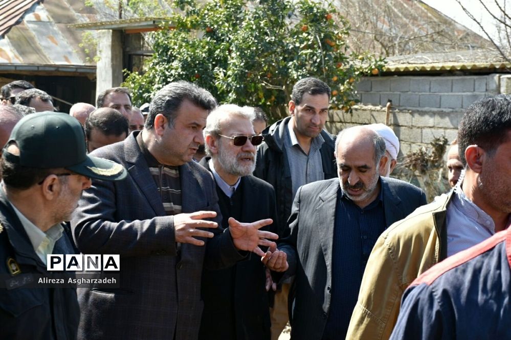 بازدید رئیس مجلس از مناطق سیل‌زده بابلسر