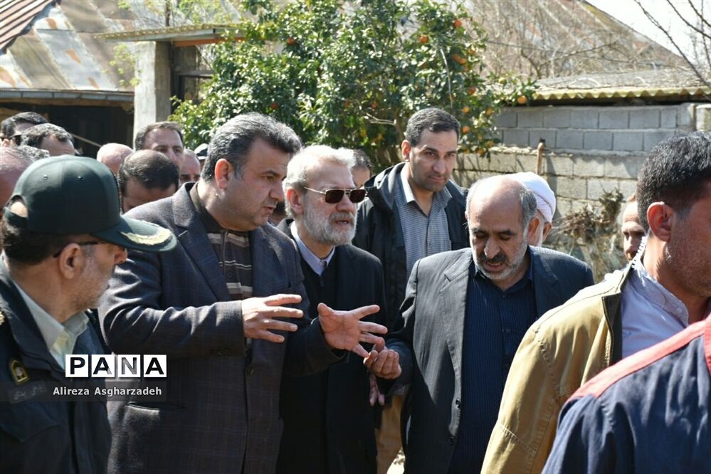 بازدید رئیس مجلس از مناطق سیل‌زده بابلسر