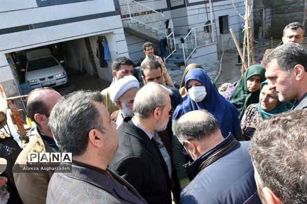بازدید رئیس مجلس از مناطق سیل‌زده بابلسر