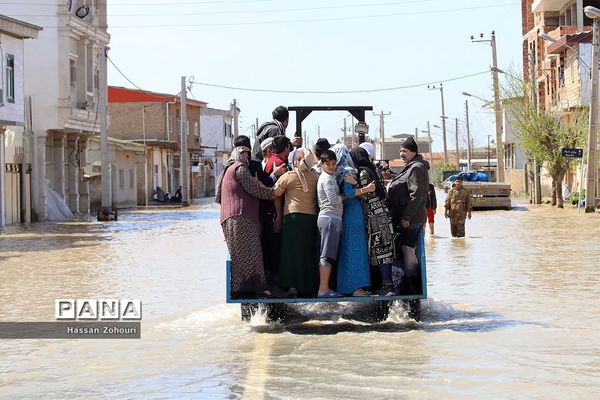 مناطق سیل‌زده آق‌قلا و روستاهای اطراف