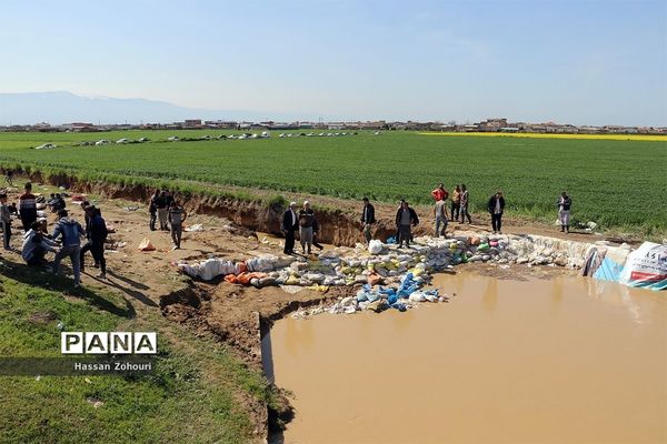 مناطق سیل‌زده آق‌قلا و روستاهای اطراف