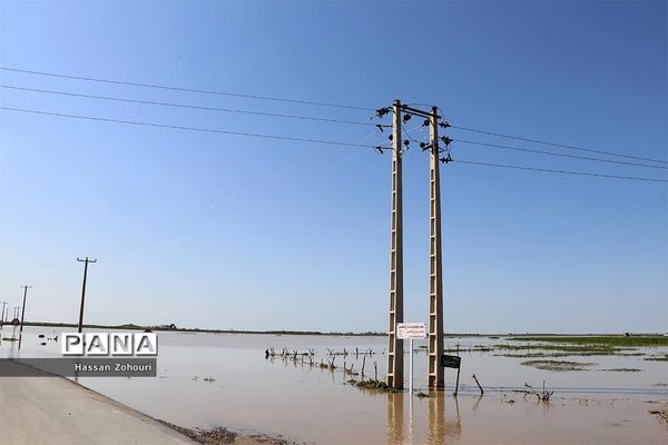 مناطق سیل‌زده آق‌قلا و روستاهای اطراف