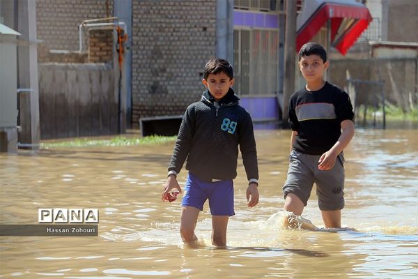 مناطق سیل‌زده آق‌قلا و روستاهای اطراف