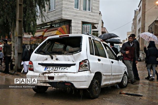 جاری شدن سیل و امدادرسانی در شیراز
