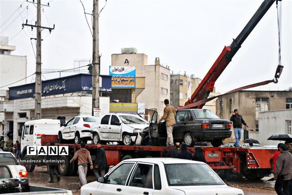 جاری شدن سیل و امدادرسانی در شیراز