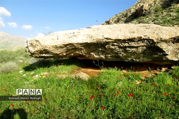 طبیعت آفتابی کازرون و جاده دوان بعد از بارندگی‌های شدید اخیر