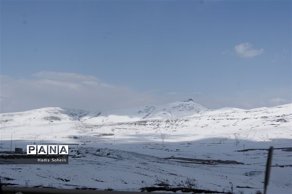 برف بهاری درگردنه اسدآباد همدان