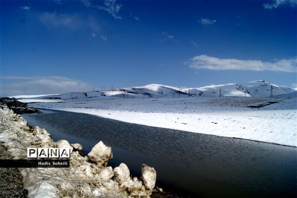 برف بهاری درگردنه اسدآباد همدان