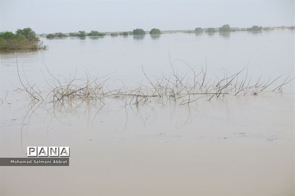 تلاش اهالی روستای ملیحان اهواز برای ترمیم سیل بند