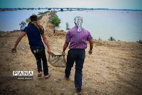 نگرانی مردم از سیل احتمالی در شیبان خوزستان