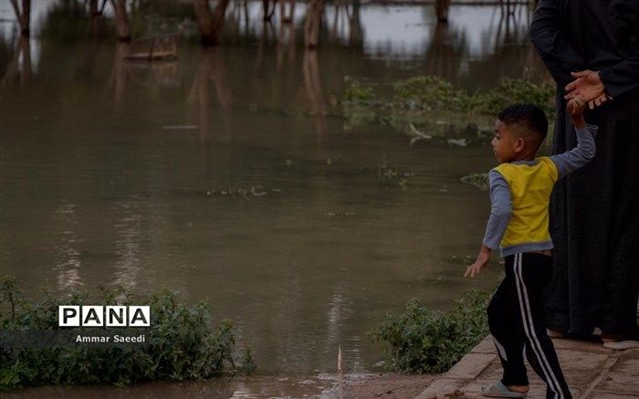 سرریز رودخانه کرخه به کانال شهید چمران شهرستان حمیدیه مهارشد