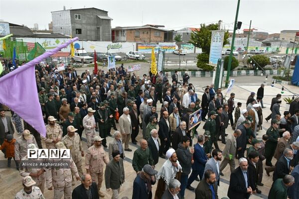 نماز جمعه و راهپیمایی مردم بابلسر