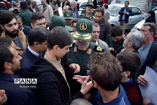 راهپیمایی مردم تبریز در حمایت از سپاه پاسداران انقلاب اسلامی