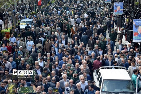 راهپیمایی مردم تبریز در حمایت از سپاه پاسداران انقلاب اسلامی