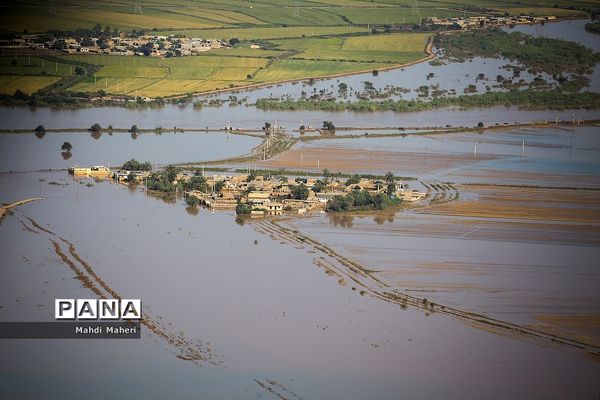 تصاویر هوایی از مناطق سیل زده استان خوزستان