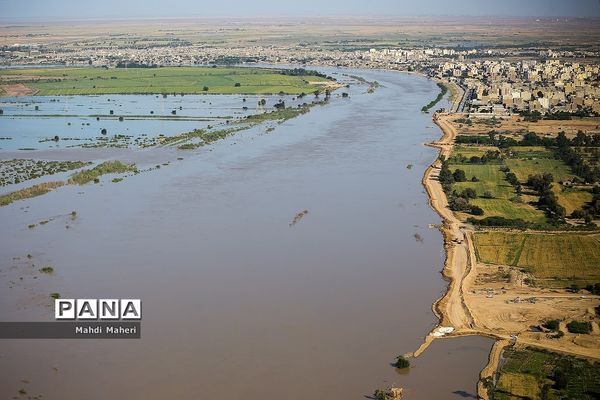 تصاویر هوایی از مناطق سیل زده استان خوزستان