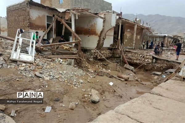 منازل تخریب‌شده در سیل پلدختر استان لرستان