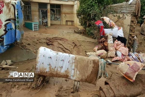 منازل تخریب‌شده در سیل پلدختر استان لرستان
