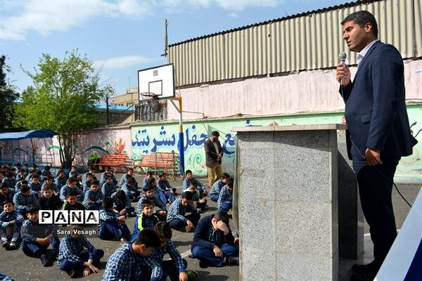 زنگ سیل مهربانی در مدرسه شاهد علی اصغر شهریار