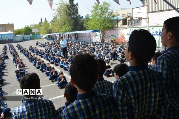 زنگ سیل مهربانی در مدرسه شاهد علی اصغر شهریار