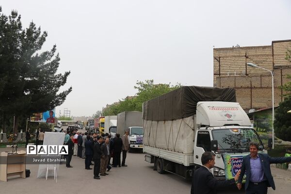 اعزام کاروان کمک‌های اداره کل آموزش و پرورش خراسان رضوی
