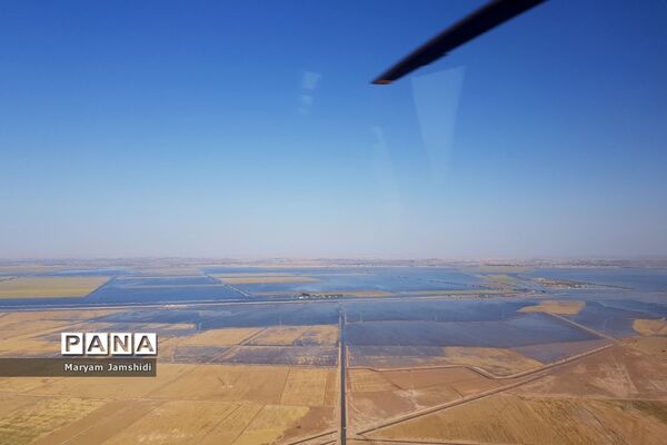 تصاویر هوایی از آخرین وضع مناطق سیل‌زده در لرستان و خوزستان
