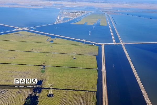 تصاویر هوایی از آخرین وضع مناطق سیل‌زده در لرستان و خوزستان