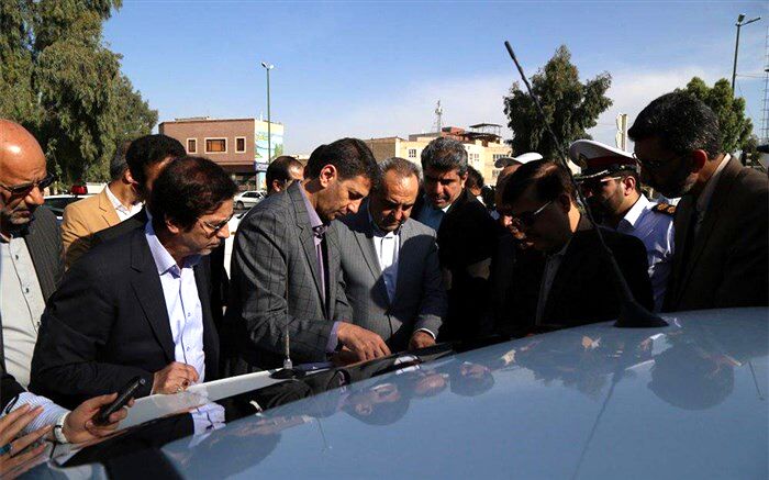 بازدید استاندار و شهردار قم از تقاطع خیابان امام (ره) و خیابان شهید کیوانفر