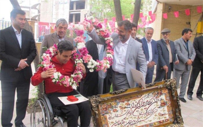 تجلیل از منتخب تیم ملی جانبازان  پاکدشت در پارالمپیک 2020