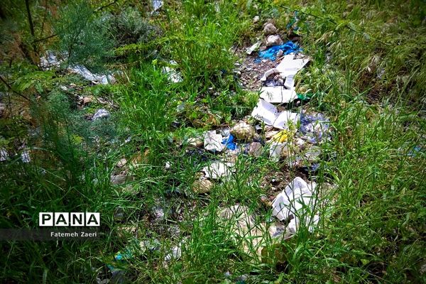 طبیعت امام زاده میر ابول(ع)  لارستان،  در انحصار زباله ها