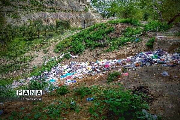 طبیعت امام زاده میر ابول(ع)  لارستان،  در انحصار زباله ها