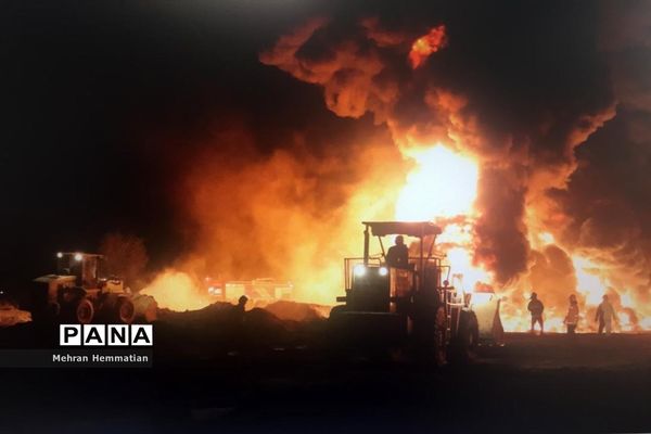 انفجار خط لوله نفت امیدیه -اهواز