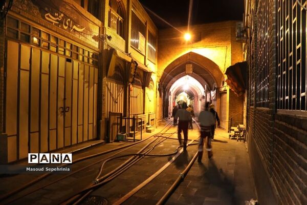 آتش سوزی  در بازار تاریخی سرپوشیده تبریز