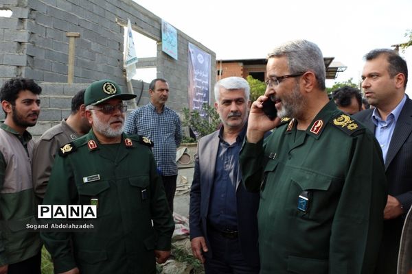 بازدید معاون وزیر کشور  و فرمانده سازمان بسیج مستضعفین کشور ازمناطق‌سیل‌زده سیمرغ